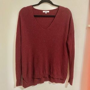 Madewell Medium Burgundy Pullover Hi-Lo Sweater